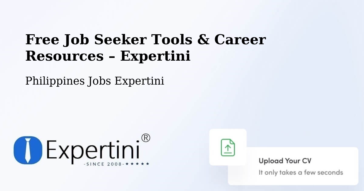 Free Job Seeker Tools & Career Resources – Lungog - Lungog, Philippines Jobs Expertini